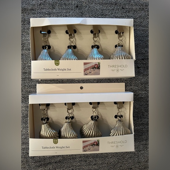 NWT Coastal Metal Shell Tablecloth Weights by Threshold (2 sets) - Picture 8 of 10
